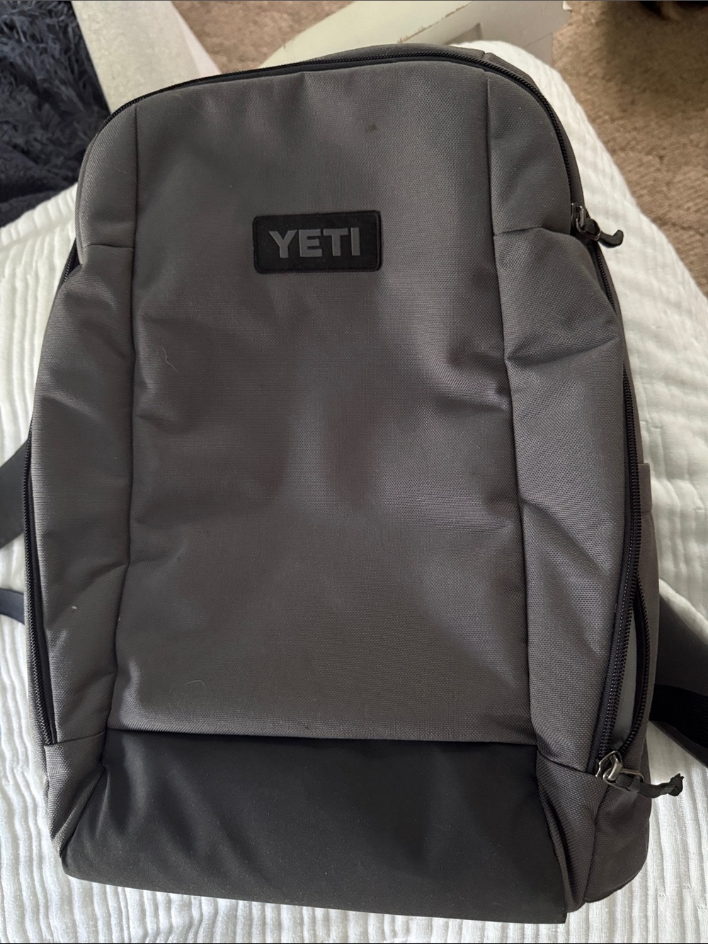 Yeti Men's Gray and Black Backpack - Streamlined Daily Pack